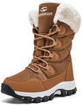 HOBIBEAR Women's Waterproof Winter Snow Boots Lightweight Warm Faux Fur Lined Mid-Calf Booties