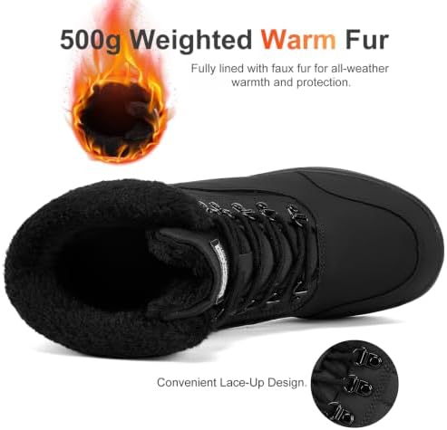 Dannto Women Winter Snow Boots Warm Shoes Fur Lined Ankle Booties