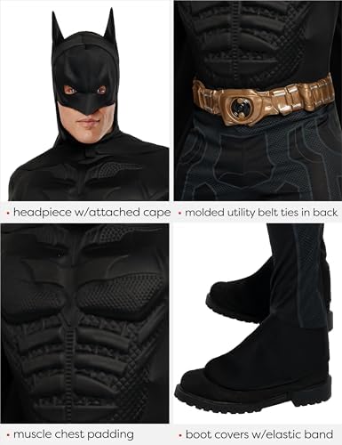 Rubies at Party City DC Batman The Dark Knight Rises: Batman Costume for Adults, Men's