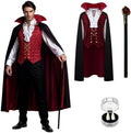 Vampire Costume Men, Gothic Victorian Halloween Costume Cosplay Outfit