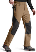 FREE SOLDIER Men's Fleece Lined Pants Softshell Snow Ski Pants
