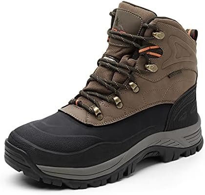 NORTIV 8 Men's Waterproof Hiking Winter Snow Boots
