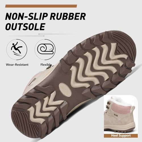Mishansha Snow Boots for Women Warm Winter Hiking Boots Size 5.5-10.5