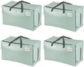 VENO 4 Pack Extra Large Heavy Duty Moving Bags with Wide Opening & Reinforced Handles, Reusable Storage Tote Bags with Strong Zippers for Clothes, College Dorm Essentials & Moving Supplies