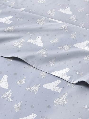 Christmas Sheet Set, Polar Bears, Holiday Xmas Bedding Set - Split King