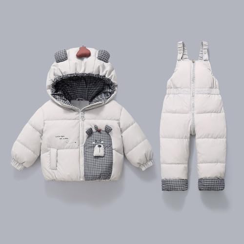 Girls Boys Bib Snow Pants and Ski Jacket Water-Resistant Insulated Snowsuit