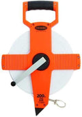 Keson NR18200 Nylon Coated Steel Blade Measuring Tape with Zero Point at Tape End and Hook End (Graduations: ft., in. 1/8), 200-Foot