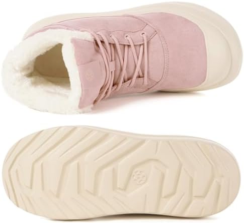 Eagsouni Womens Snow Boots Suede Leather Winter Shoes
