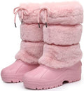 Waterfproof Snow Boots for Women Furry Fuzzy Faux Fur Duck Boots