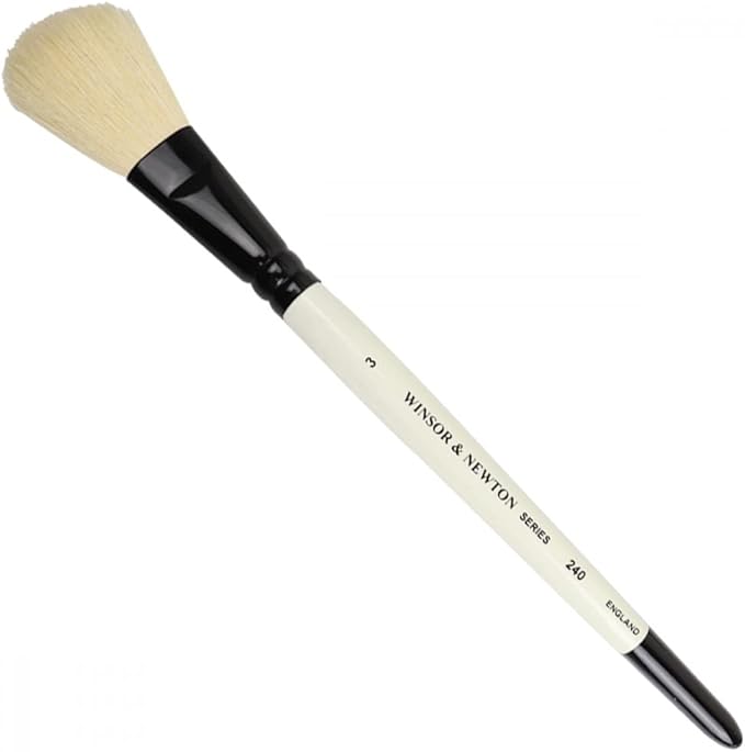 Winsor & Newton Series 240 Goat Hair Short Handle Brush-Wash ,3,White