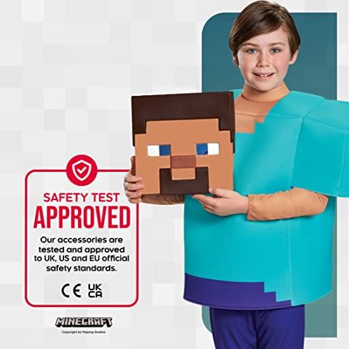 Disguise Minecraft Steve Classic Costume, Officially Licensed Minecraft Costume for Boys