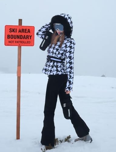 GSOU SNOW Womens Slim Ski Pants Waterproof Snow Pants Insulated