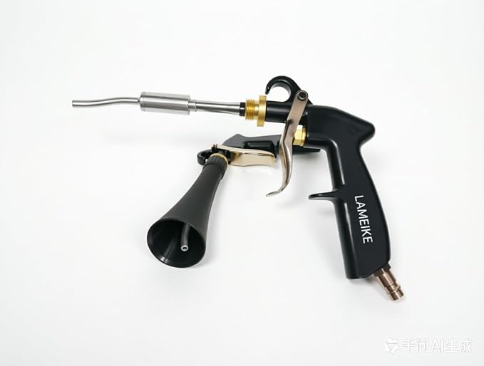 Air Blow Gun Car Interior Cleaning Gun High Pressure Car Detailing Cleaning Tool with Nozzle and Auto Detailing Dusting Brush for Quickly Blasts Dirt and Dust from Surface