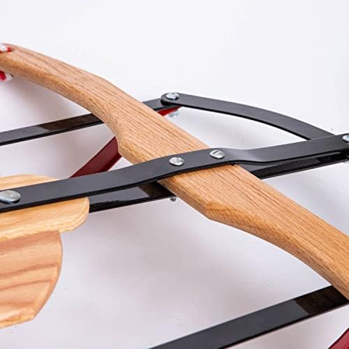 Lehman's Racer Amish Made Old Fashioned Solid Oak Steel Runner Sled