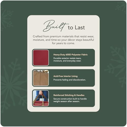 Covermates Standard Wreath Storage Bag with Pouch, 30" Diameter, Red