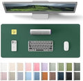 YSAGi Leather Desk Pad Protector, Office Desk Mat, Large Mouse Pad, Non-Slip PU Leather Desk Blotter, Laptop Desk Pad, Waterproof Desk Writing Pad for Office and Home (Seafoam Green, 23.6" x 13.8")