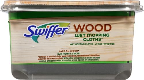 Swiffer Heavy Duty Mop Wet Multi-Surface Cloth Refills for Floor Mopping and Cleaning, Hardwood Floor Cleaner, 20 Count (Pack of 6)