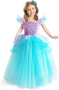Girls Cinderella Costumes Halloween Princess Dress Up Fancy Birthday Party Ball Gown