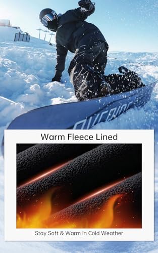 Men's Snow Pants Ski Softshell Warm Outdoor Fleece Lined Insulated Waterproof Winter Work Travel Hiking Pants