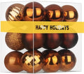 Bronze 1.6" Small Christmas Balls Christmas Tree Decoration Ornaments Shatterproof Hanging Balls for Birthday Halloween Holiday Wedding Decorations Set of 18pcs