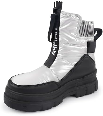 Women's Warm Insulated Fashion Winter Boots, Mid-Calf Waterproof Snow Boots