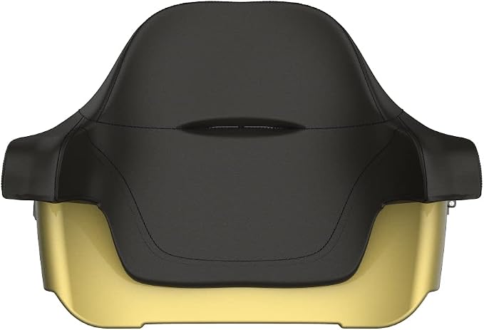 Advanblack Road Glide Tour Trunk Pack Olive Gold King Tour Trunk Pack Luggage +Wrap-Around Backrest Pad for '97-'25 Harley Touring Road King Street Glide Electra Glide CVO models