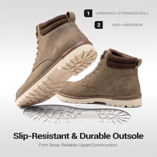 Vostey Men's Hiking Boots Waterproof Casual Chukka Boots for Men