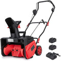 40V Cordless Snow Blower, 20-Inch, 2x4.0Ah Battery & Charger, LED