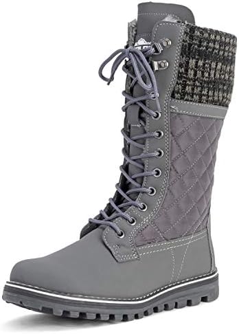 POLAR Womens Faux Fur Warm Thermal Waterproof Outdoor Walking Snow Winter Rubber Sole Calf Boots