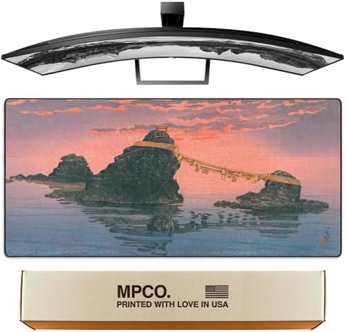 MPCO. Futamigaura Gaming Desk Pad, 36" x 17" Duraglyde Non-Slip Desk Mat