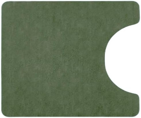 TYUU Toilet Rug, Thin Toilet Rugs U Shaped Washable Non Slip Absorbent Quick Dry Low Pile Toilet Mat, 20"x24" U Shape Sage Green