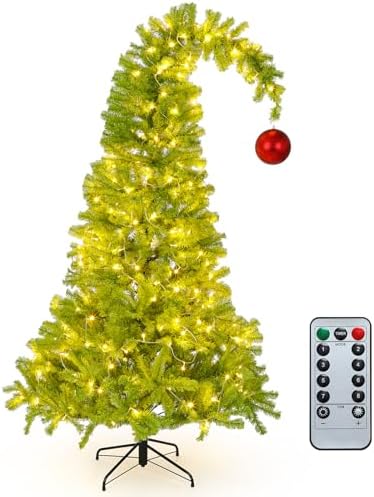 Seenelling 7.5 FT Lime Green Christmas Tree Prelit Whimsical Artificial
