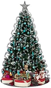 54 Pieces Assorted Christmas Ornaments Tree Decoration Baubles in Gift Box (Turquoise Blue, Gift Box)