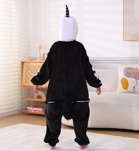 Animal Onesie Pajamas for Kids, Soft Flannel Halloween Cosplay Costume for Boys Girls