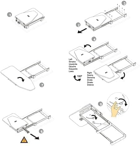 Hiding Ironing Board Foldable Ironing Station in Cabinet for Apartment & Small Room | Sturdy Folding Board, Easy-Release Lever(Gray) 11.8 (W) x 5.5 (H) x Length 16.9 (L)