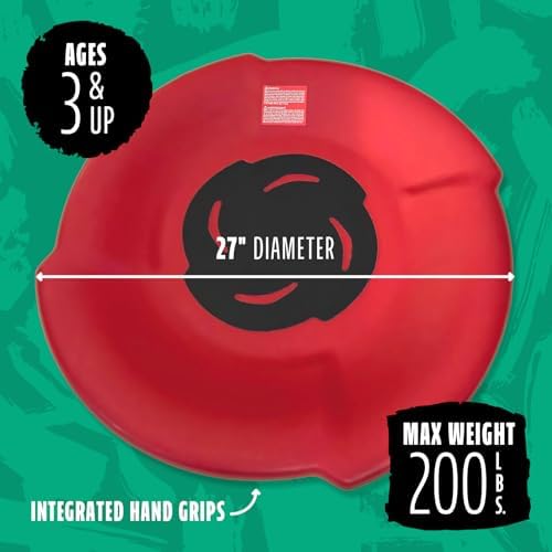 Flexible Flyer Roto Molded Snow Sled for Adults & Kids. Heavy Duty Plastic SNO Slider