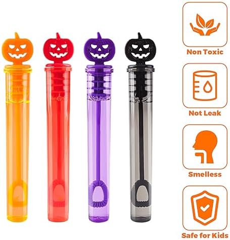 80PCS Halloween Party Favor, Bubble Wands for Kids, Trick or Treat Toys