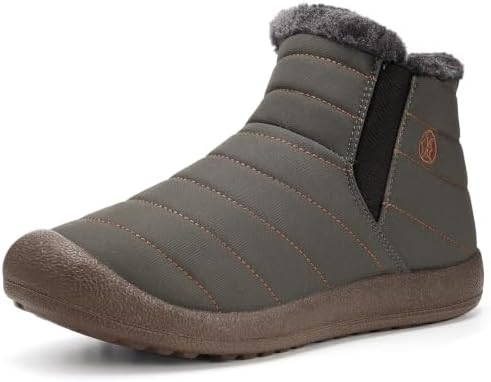 Eagsouni Womens Mens Snow Boots Winter Slip On Shoes