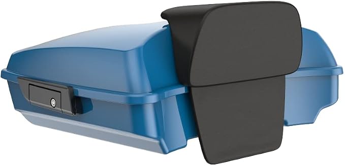 Advanblack Road Glide Tour Trunk Pack Billiard Teal Razor Tour Trunk Pack Pak Trunk Backrest Pad for '97-'25 Harley Touring Road King Street Glide Electra Glide CVO models