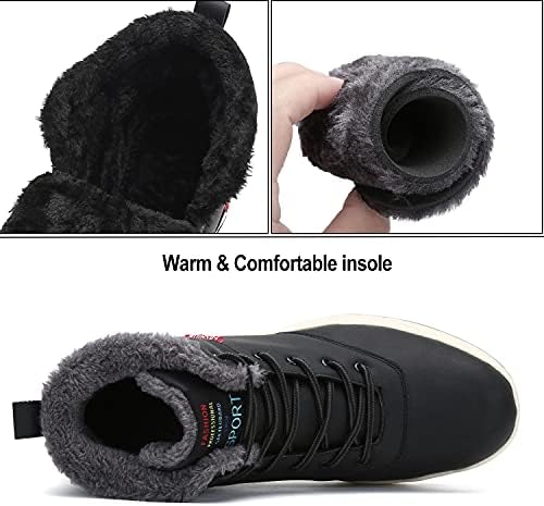 Mens Snow Boots Waterproof Hiking Shoes Ankle Sneakers
