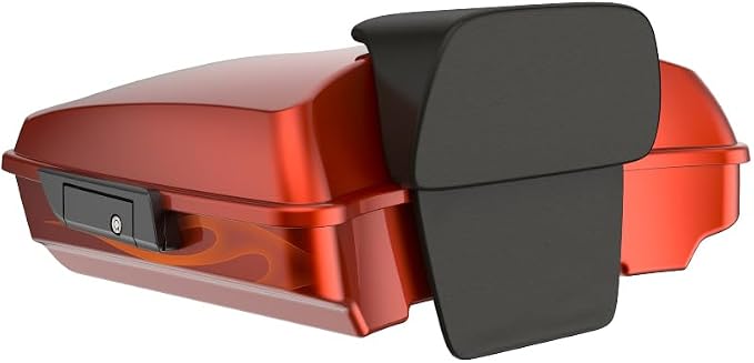 Advanblack 2025 RG Tour Trunk Pack Whiskey Firestorm Razor Tour Trunk Pack Backrest Pad for '97-'25 Harley Touring Road King Street Glide Electra Glide CVO models
