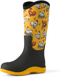 HISEA Women's Mud Rain Boots, Waterproof Tall Garden Shoes