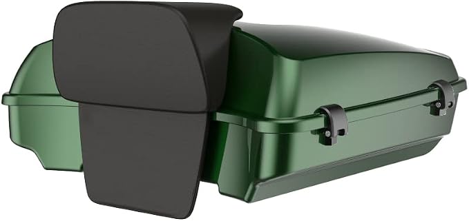 Advanblack Road Glide Tour Trunk Pack Kinetic Green Razor Tour Trunk Pack Backrest Pad for '97-'25 Harley Touring Road King Street Glide Electra Glide CVO models