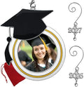 Graduation Photo Ornament 2026 & 2027 with Dated Charms, Graduation Cap Keepsake Ornament for Senior Students, High School or College Graduation Gift, Graduate Decoration, Gift Bag Included, 3 Inch