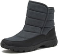 Lands' End Expedition Quilted Slip On Mens Snow Boots Insulated Winter Boots for Men Waterproof with Hook & Loop Closure, Medium or Wide Width Winter Shoes
