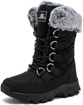HOBIBEAR Womens Winter Boots Warm Faux Fur Lined Snow Boots Cold Weather Outdoor Shoes Water Resistant