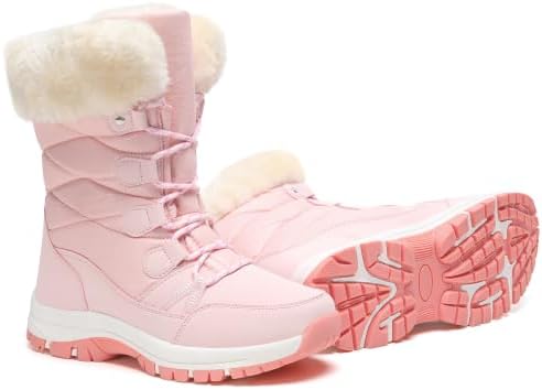 Women's Snow Boots Warm Fur Lined Anti-Slip Winter Outdoor Shoes