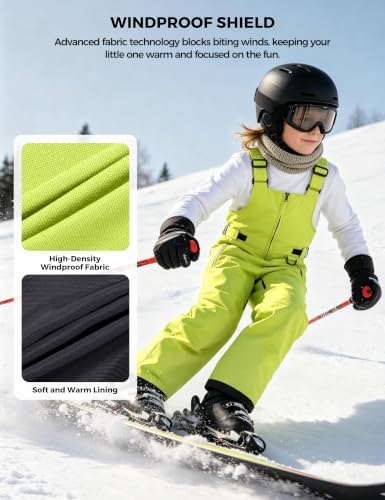Wantdo Kids Snow Pants Boys & Girls Waterproof Insulated Ski Bib Overalls
