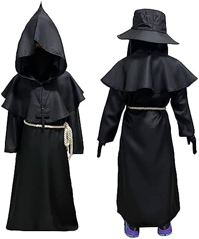 Wakejoy Plague Doctor Costume Kids Scary Halloween Costumes Outfits 120