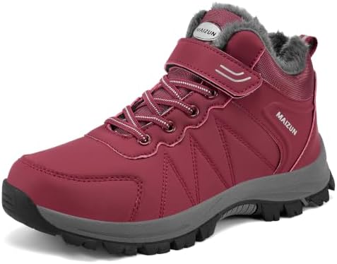 MAIZUN Womens Winter Snow Boots Waterproof Warm Fur Ankle Winter Boots